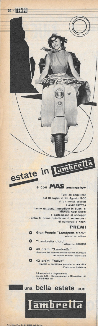 Una bella estate con Lambretta - Advertising 1956