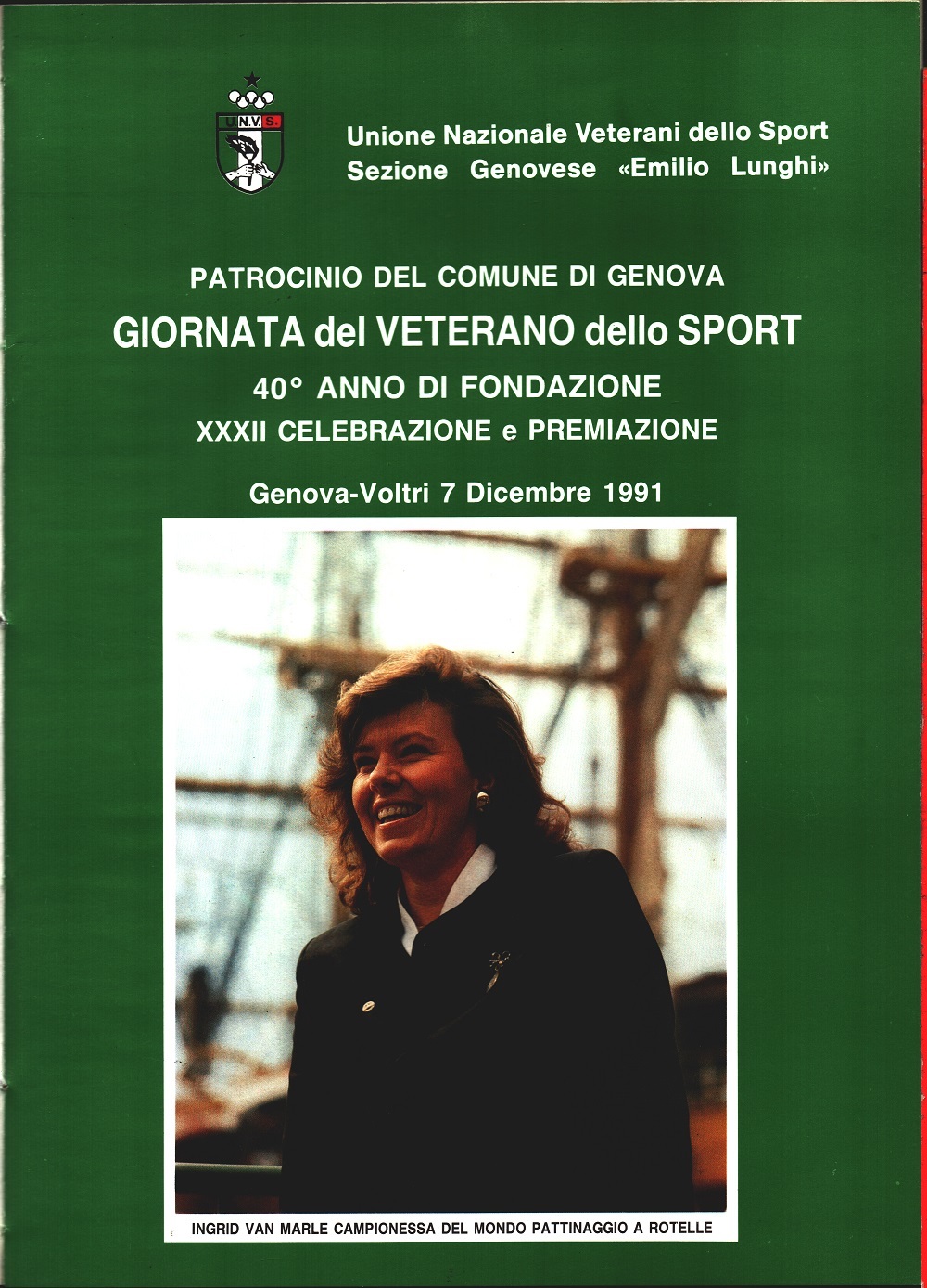 Unione Nazionale Veterani Sportivi - Genova. Manifestazioni e Celebrazioni 1991