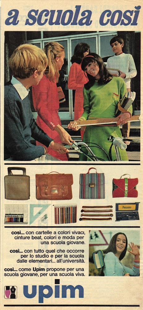 Upim. A scuola così. Advertising 1967
