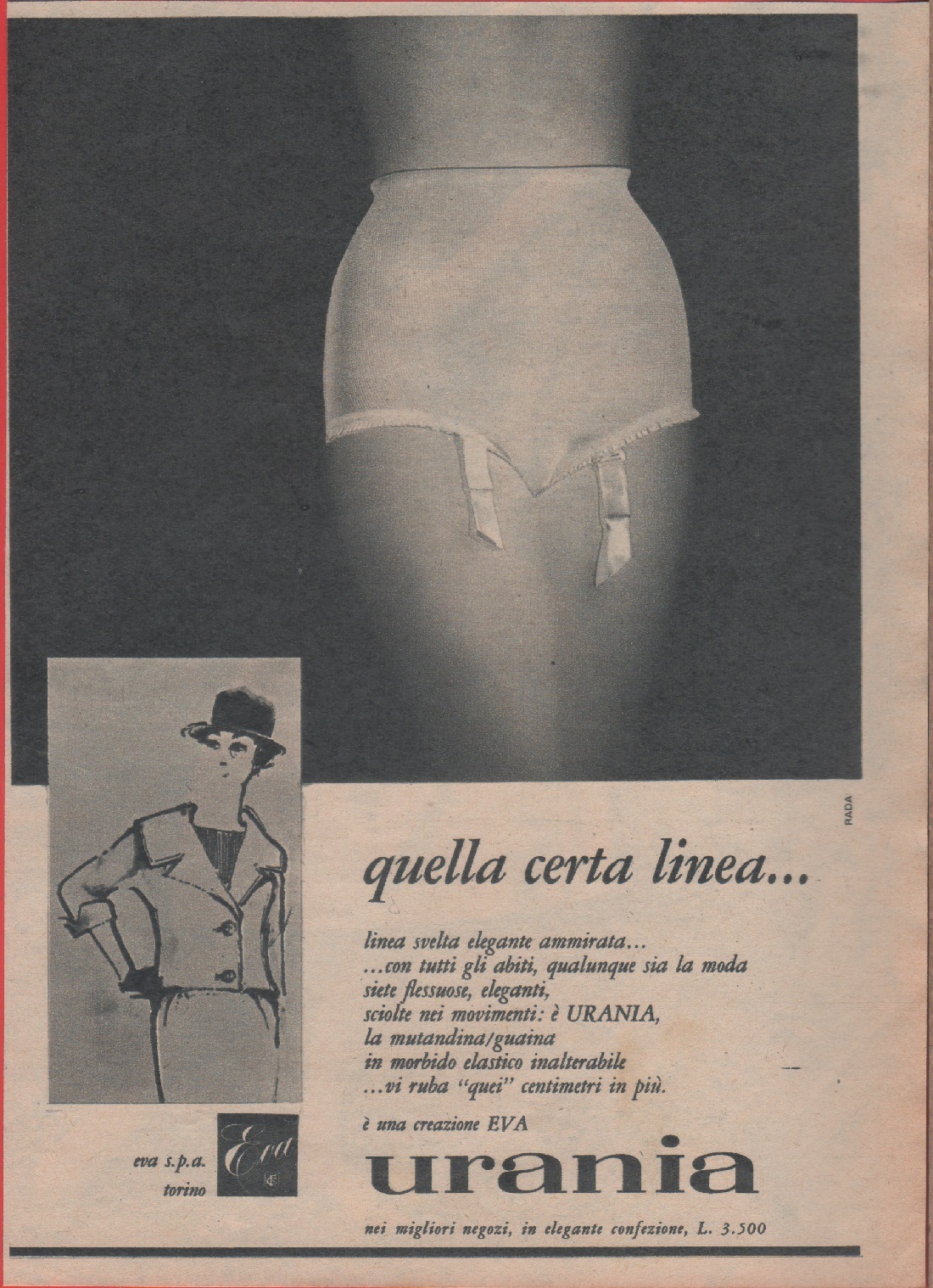 Urania quella certa linea.... Advertising 1959