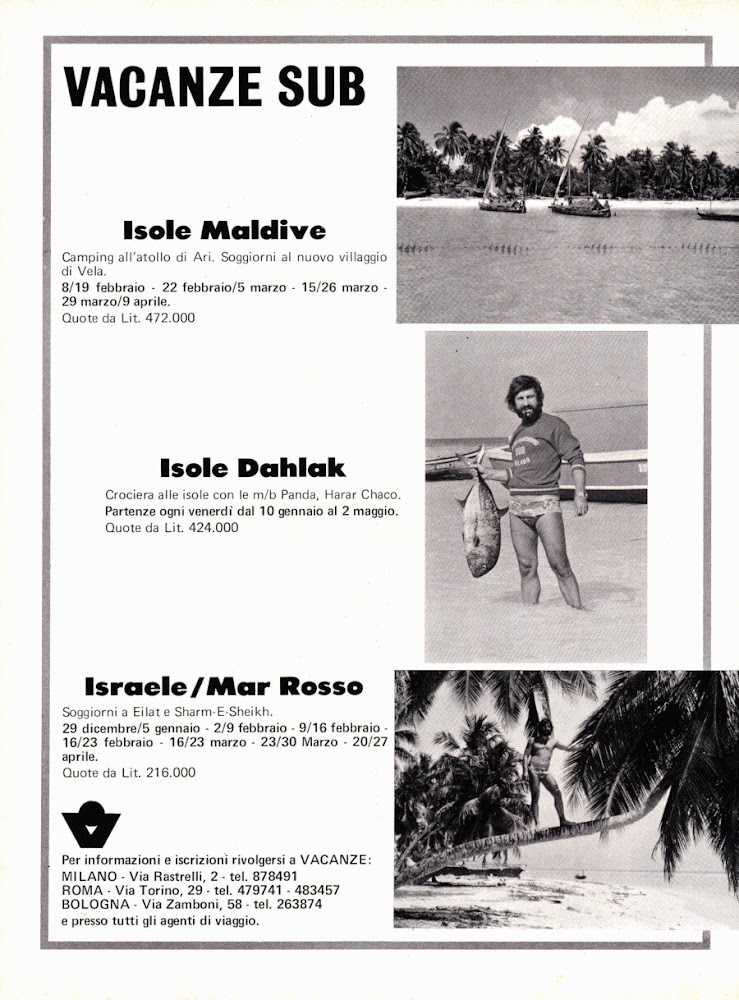 Vacanze sub. Advertising 1974