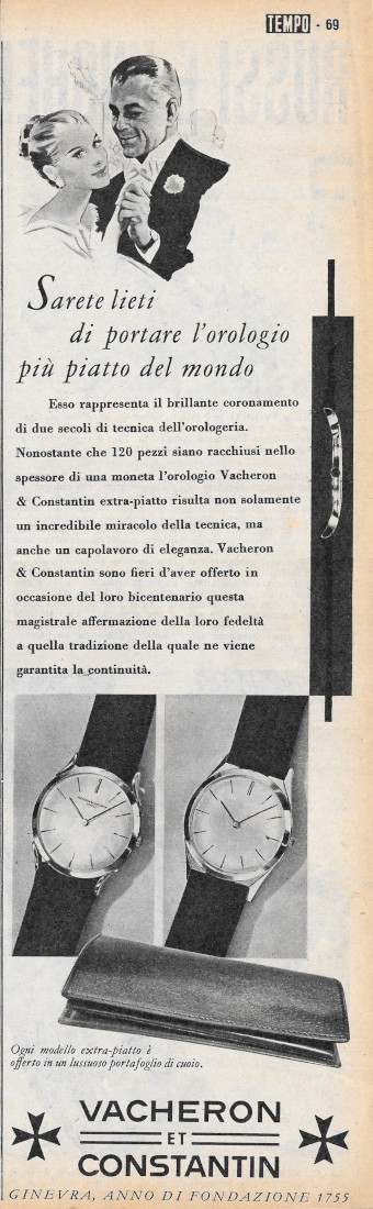 Vacheron et Constantin - Advertising 1956