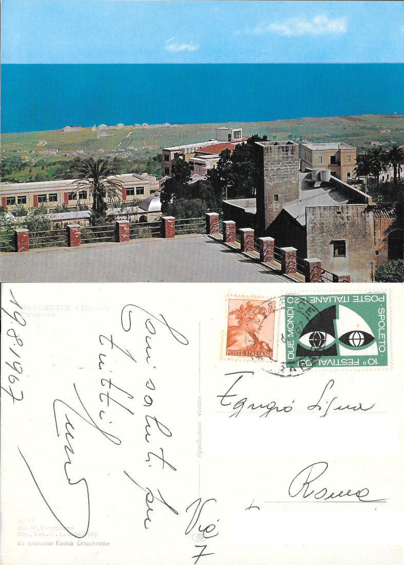 Valderice (TP). Panorama. Viaggiata 1967