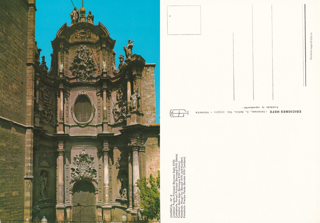 Valencia. Catedral. Puerta principal. Non viaggiata
