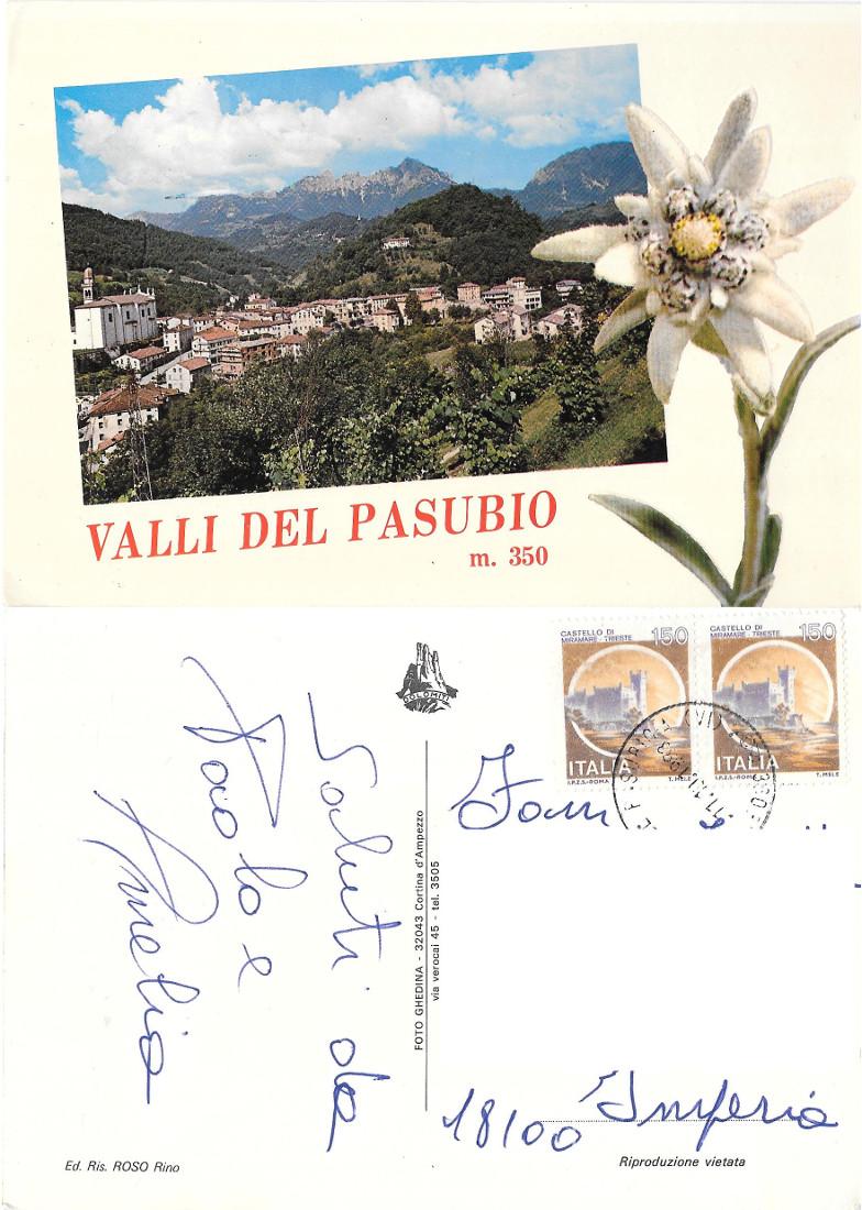 Valli del Pasubio. Viaggiata 1983