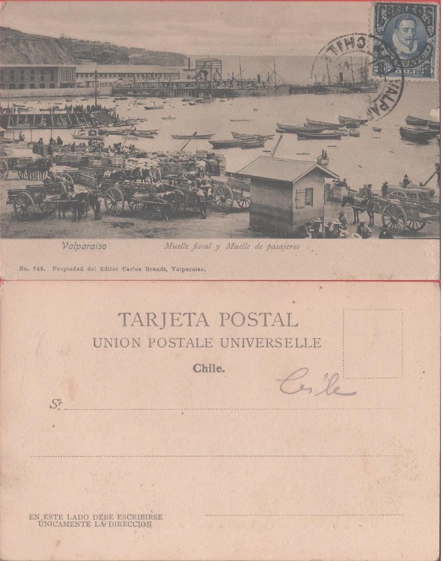 Valparaiso (Cile). Muelle fiscal y Muelle de pasajeros . Viaggiata …