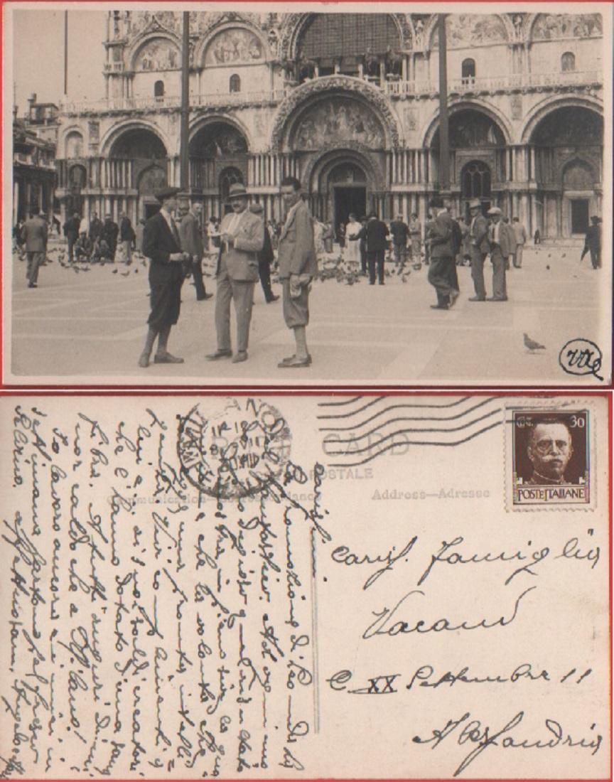 Venezia. Piazza S. Marco. Viaggiata 1930. Animata