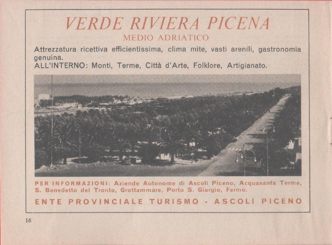 Verde Riviera Picena. Pubblicità 1970