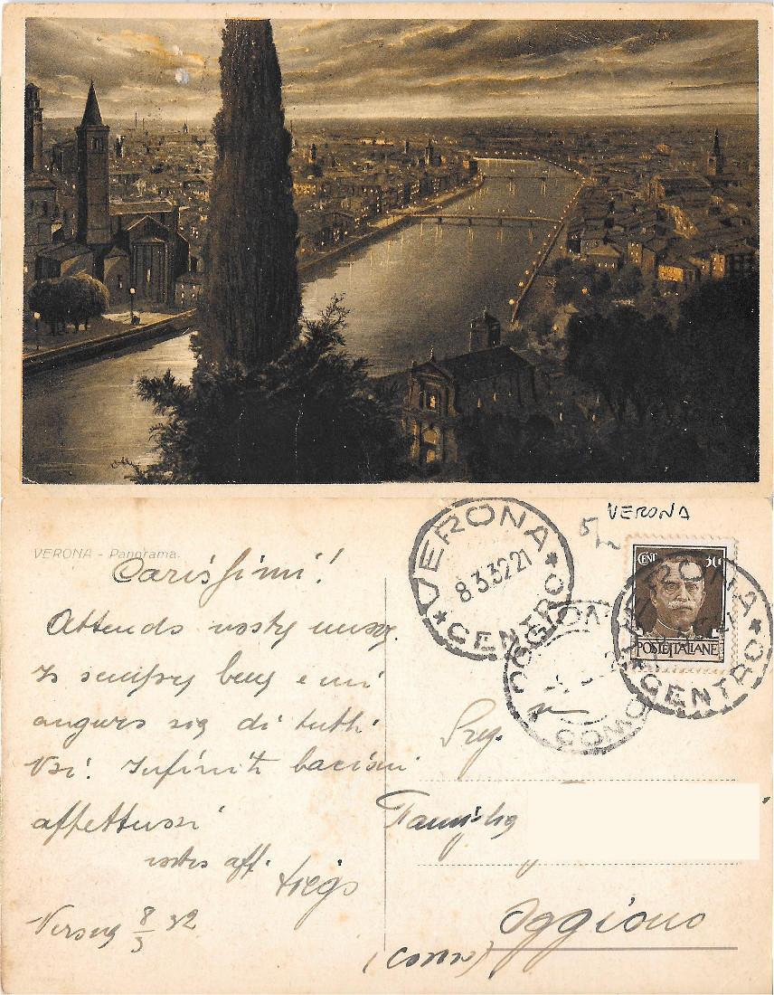 Verona. Panorama. Viaggiata 1932