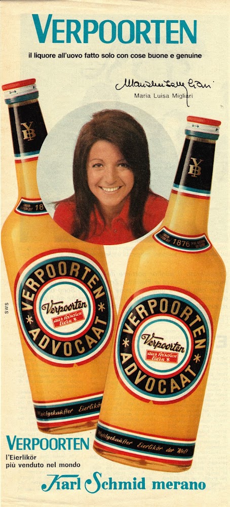 Verpoorten Advocaat. Advertising 1975