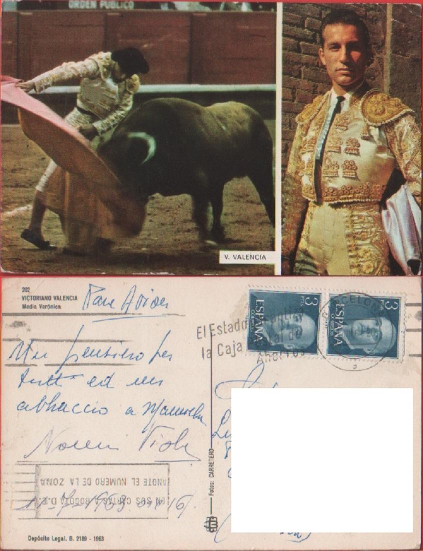 Victoriano Valecia. Media veronica. Viaggiata 1963