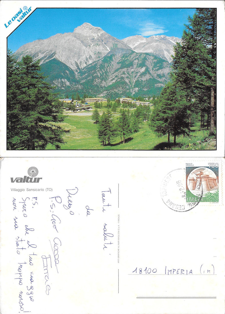 Villaggio Valtur. Sansicario (TO) - Viaggiata 1990