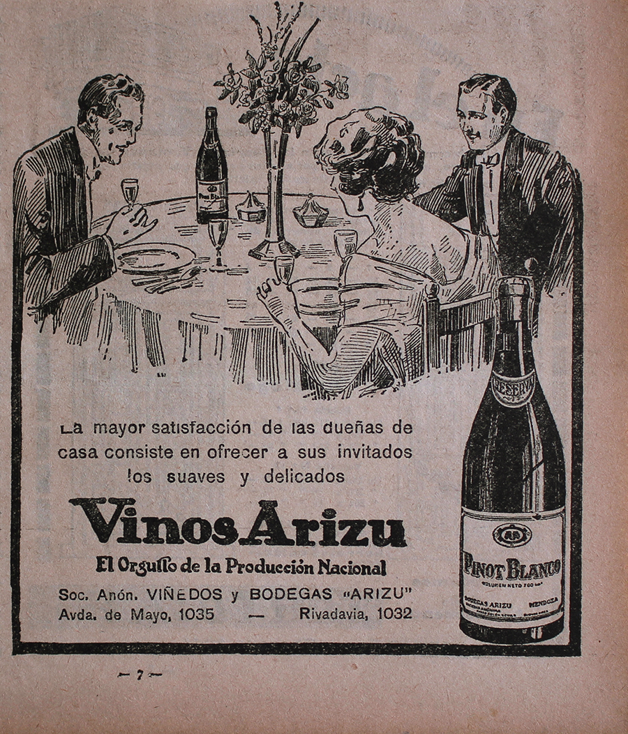 Vinos Arizu - Advertising 1922