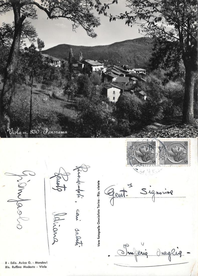Viola (CN). Panorama. Viaggiata