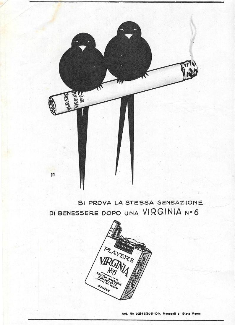 Virginia Player's n. 6. 11. si prova la stessa sensazione …