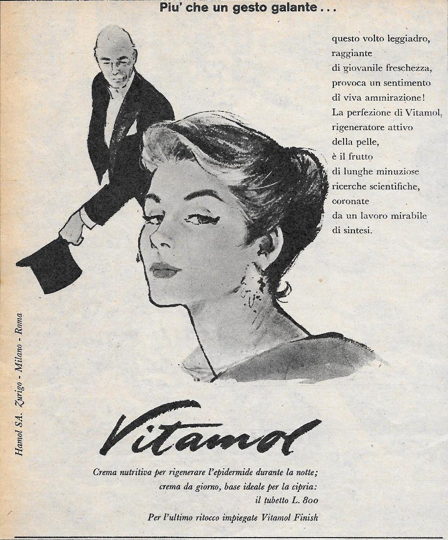 Vitamol. Più che un gesto galante.... Advertising 1956