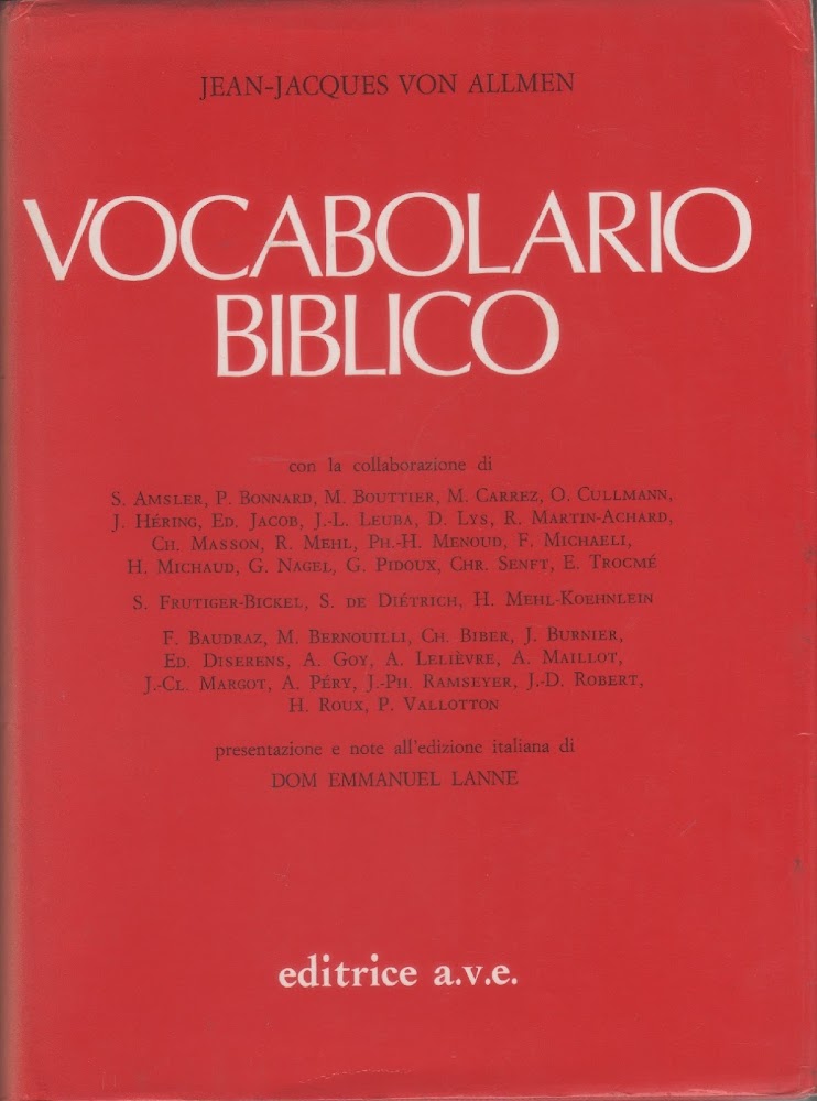 Vocabolario biblico - Jean-Jacques Von Allmen