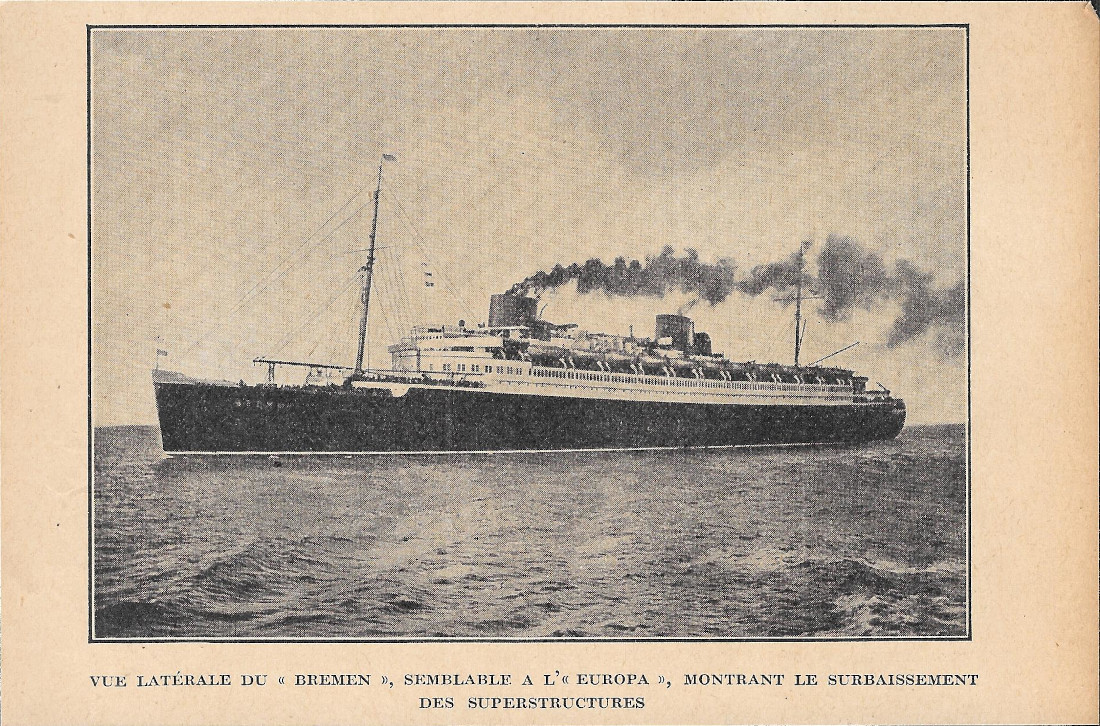 Vue latérale du Bremen, sembable l'Europa - Immagine 1931