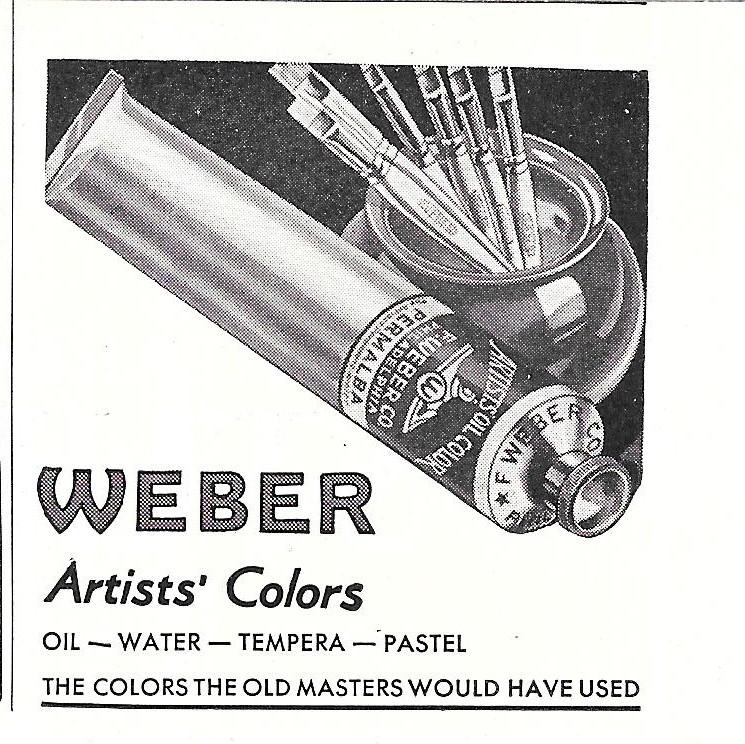 Weber. Artists' color. Pubblicita 1930