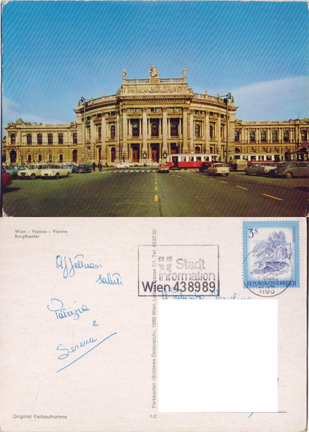 Wien. Burgtheater. Viaggiata 1983