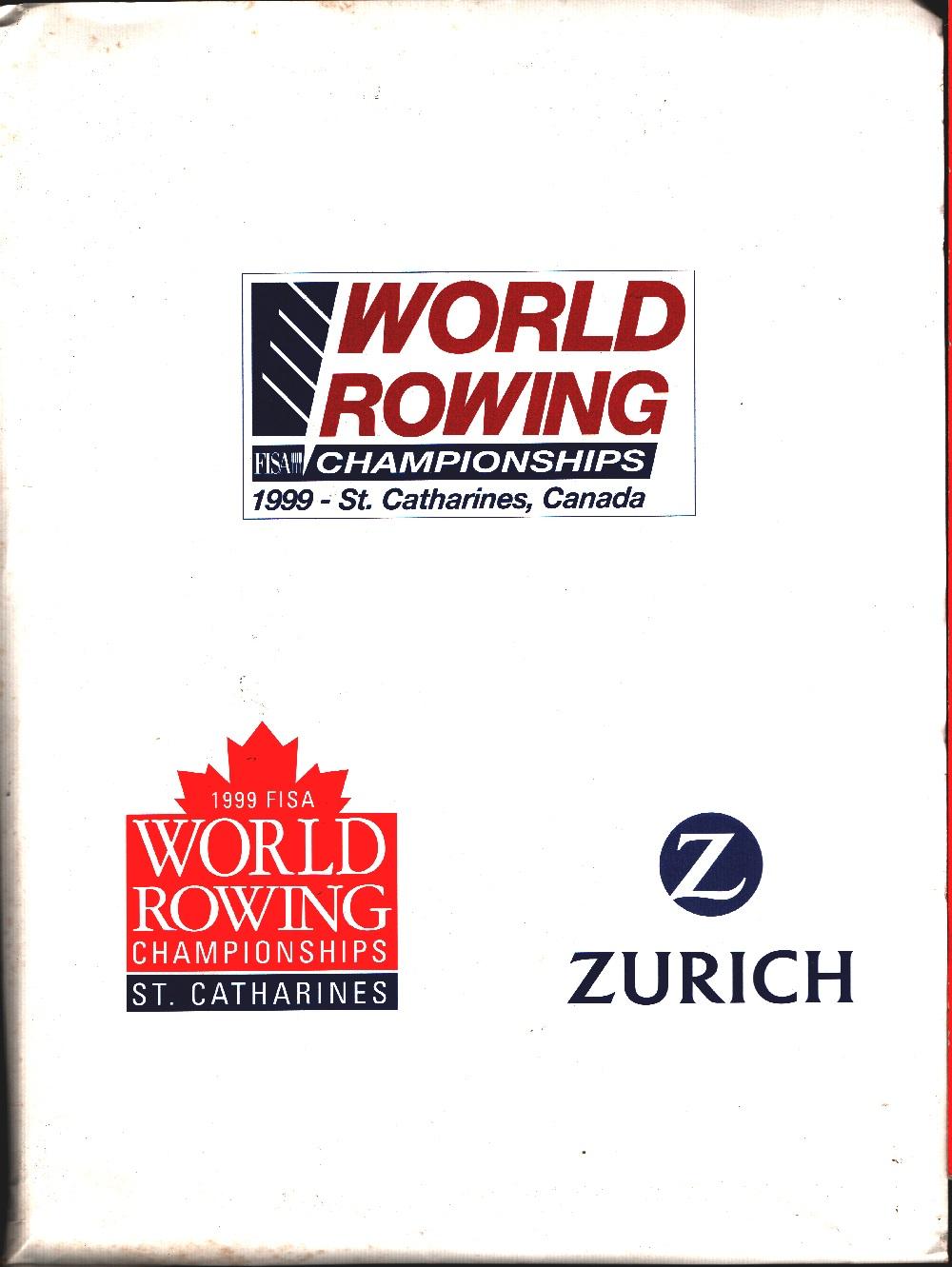 World Rowing Championships 1999, St. Catharines (Can). Cartella stampa
