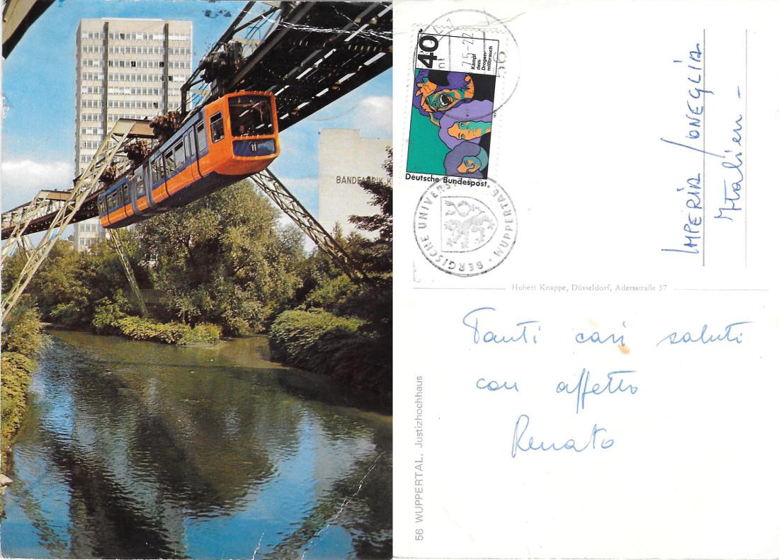 Wuppertal (GER). Justizhochhaus. Viaggiata 1975