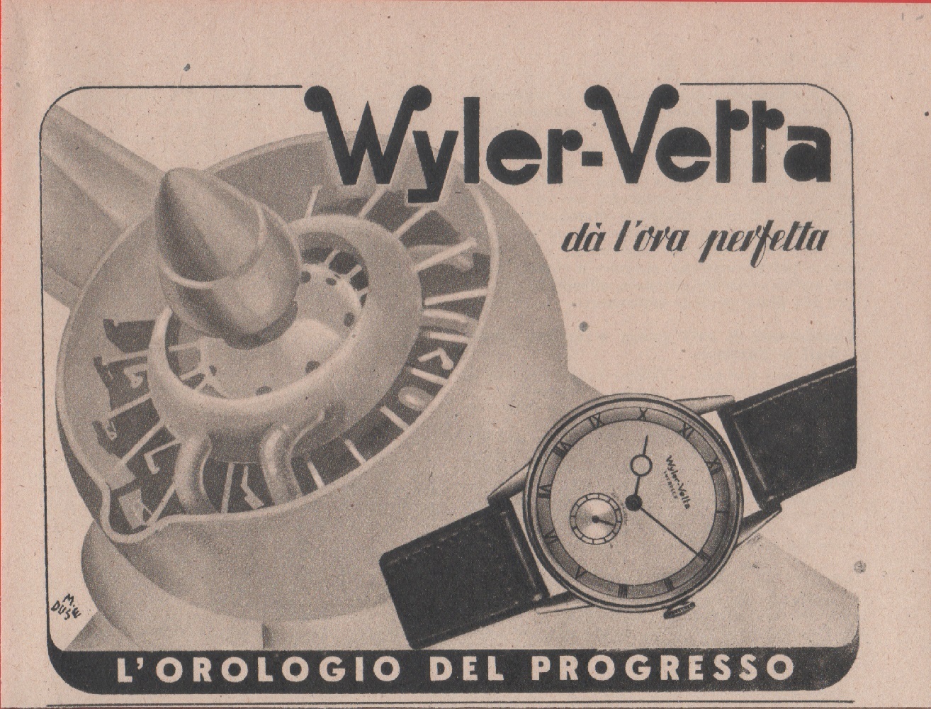 Wyler-Vetta da l'ora perfetta. Advertising 1941