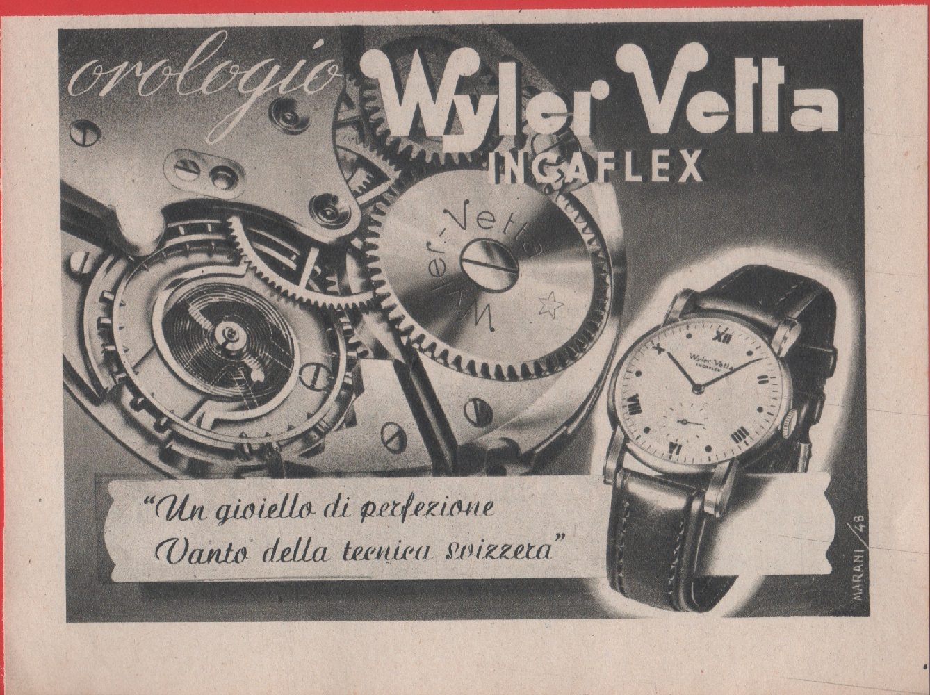 Wyler-Vetta Incaflex. Advertising 1948