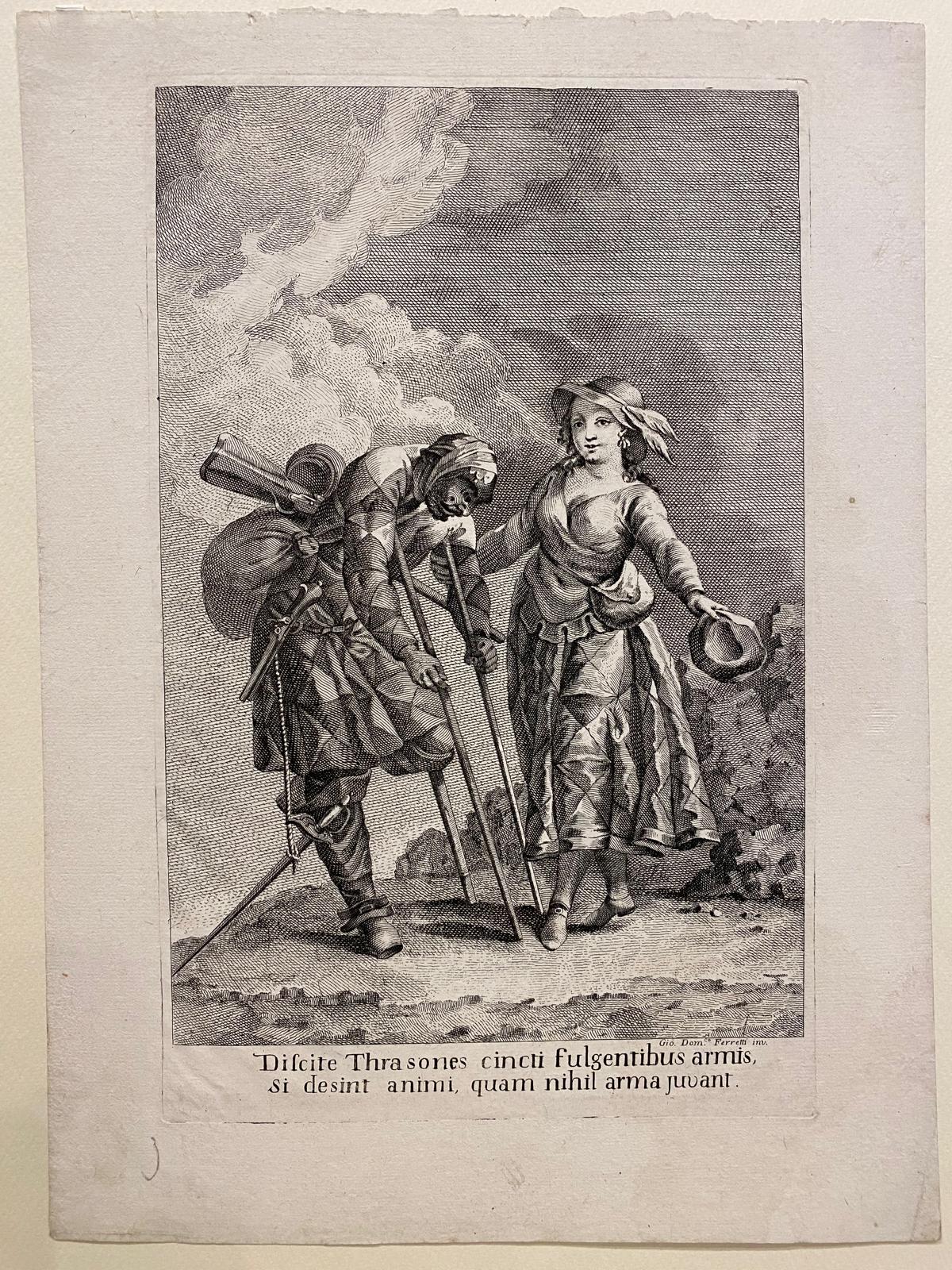 Arlecchino reduce di guerra, Arlecchino pittore, Arlecchino travestito da donna, …