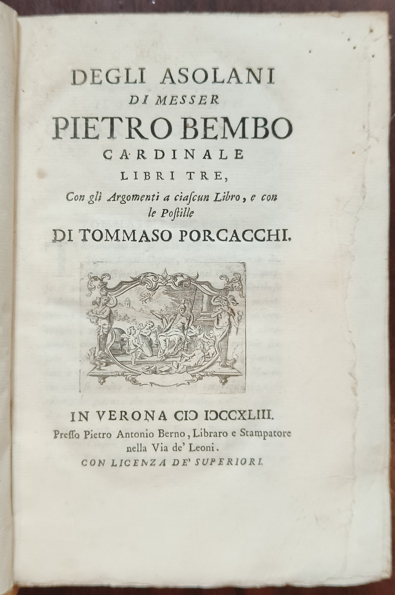 Degli Asolani di messer Pietro Bembo cardinale libri tre, con …