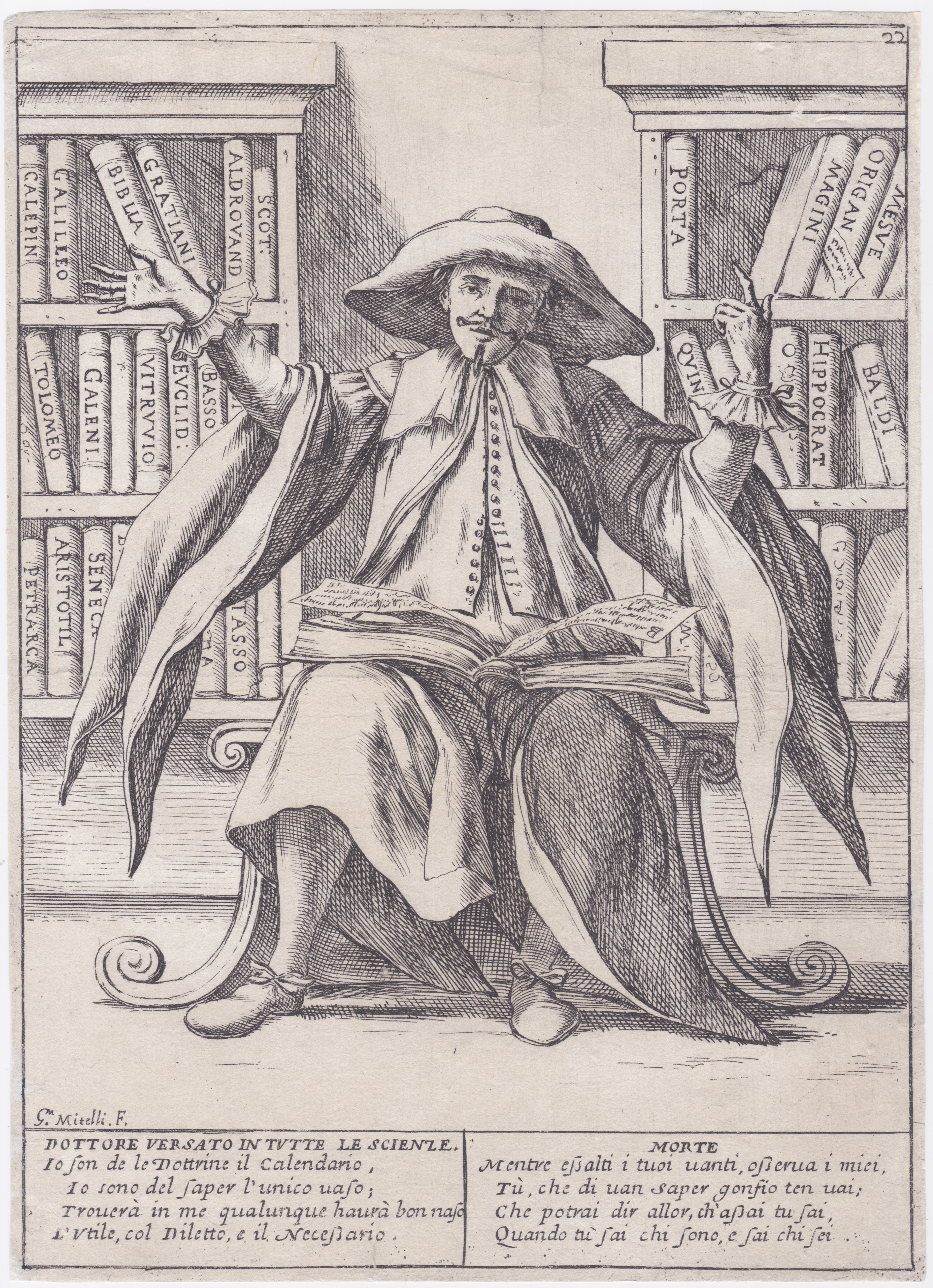 Dottore versato in tutte le scienze, 1675