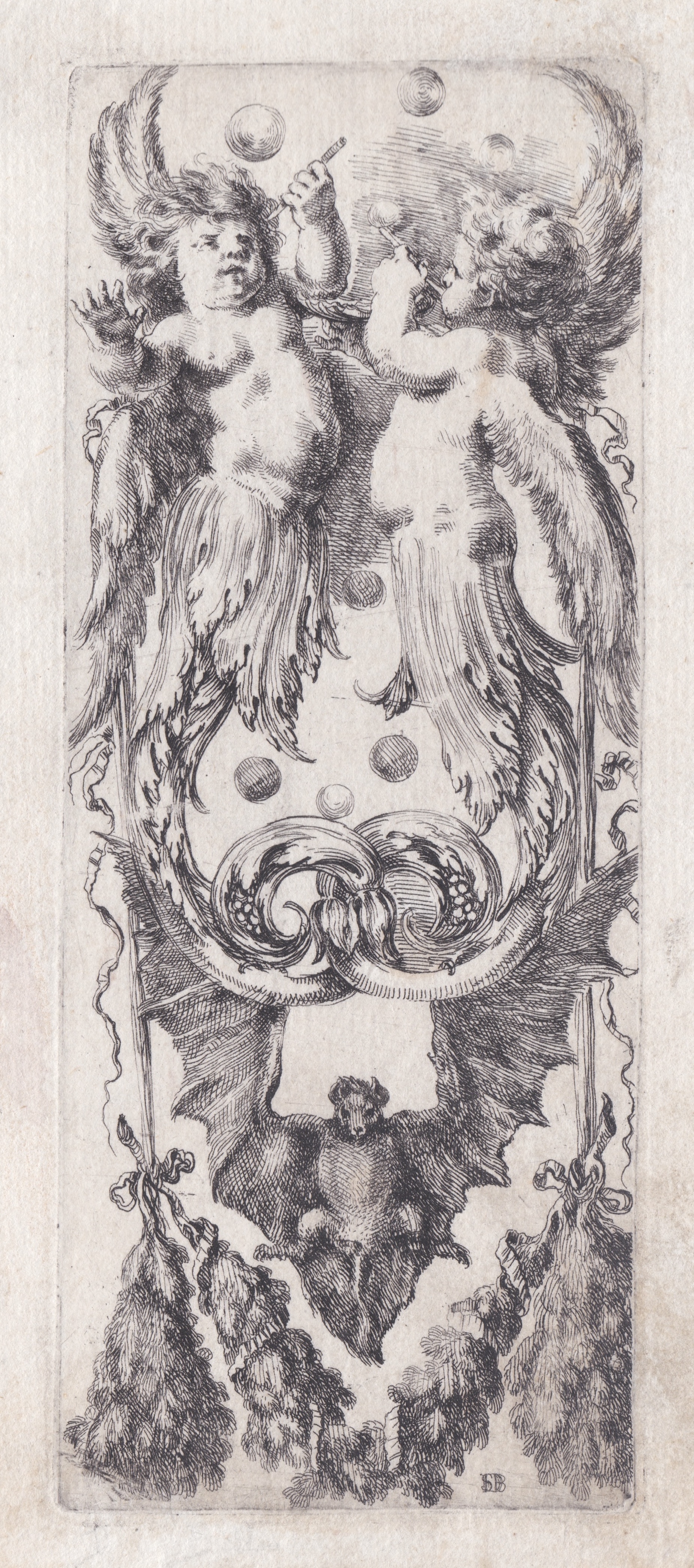 Due putti e un pipistrello, 1653