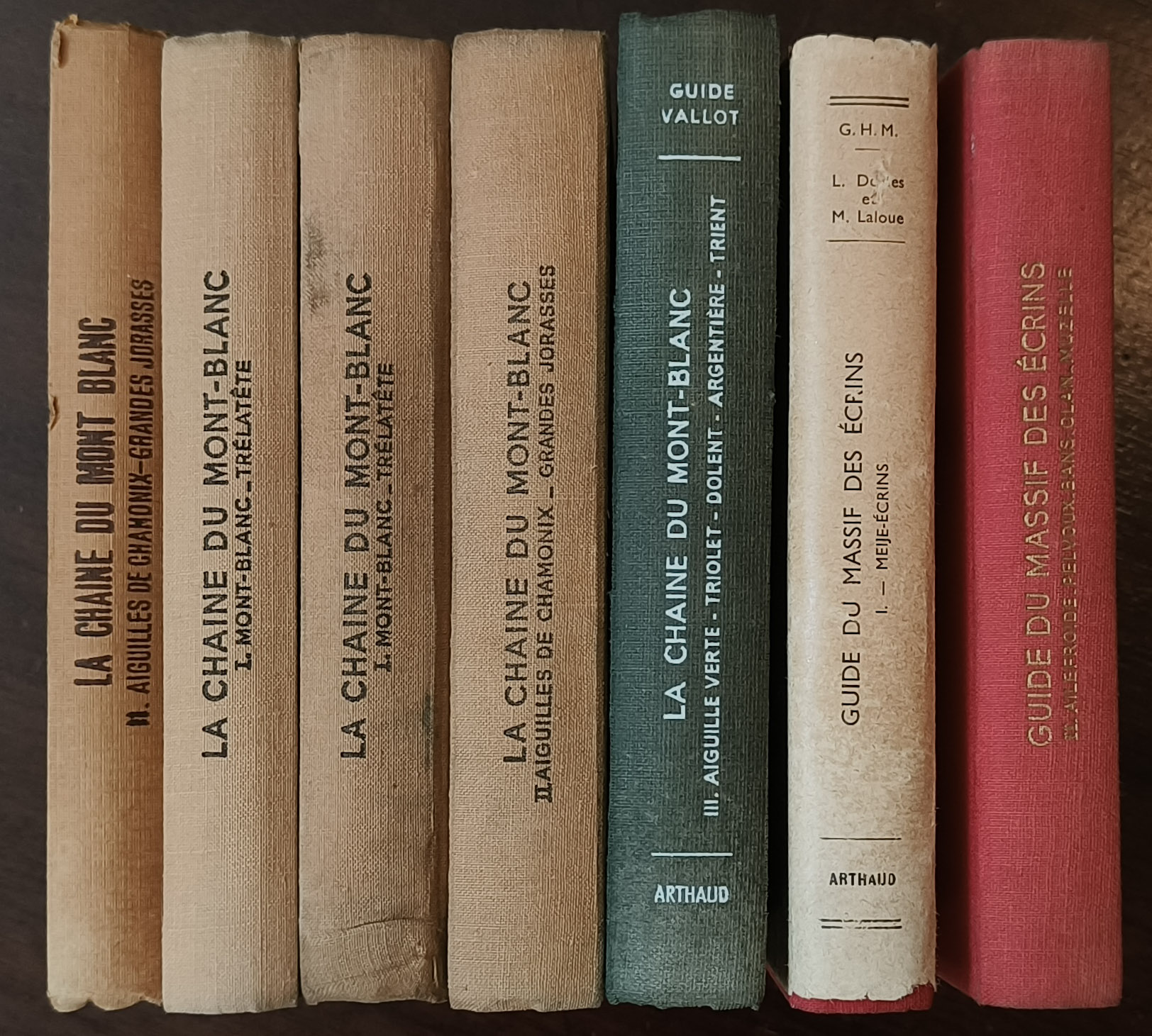 Guide Vallot. Groupe de haute montagne. 7 tomes, éditions différentes