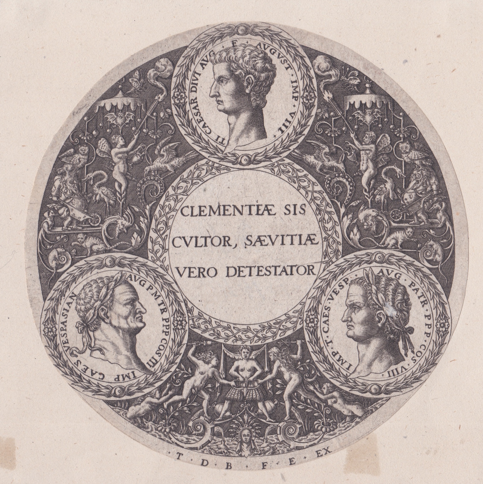 I ritratti degli imperatori romani Tiberio, Tito e Vespasiano, 1588 …