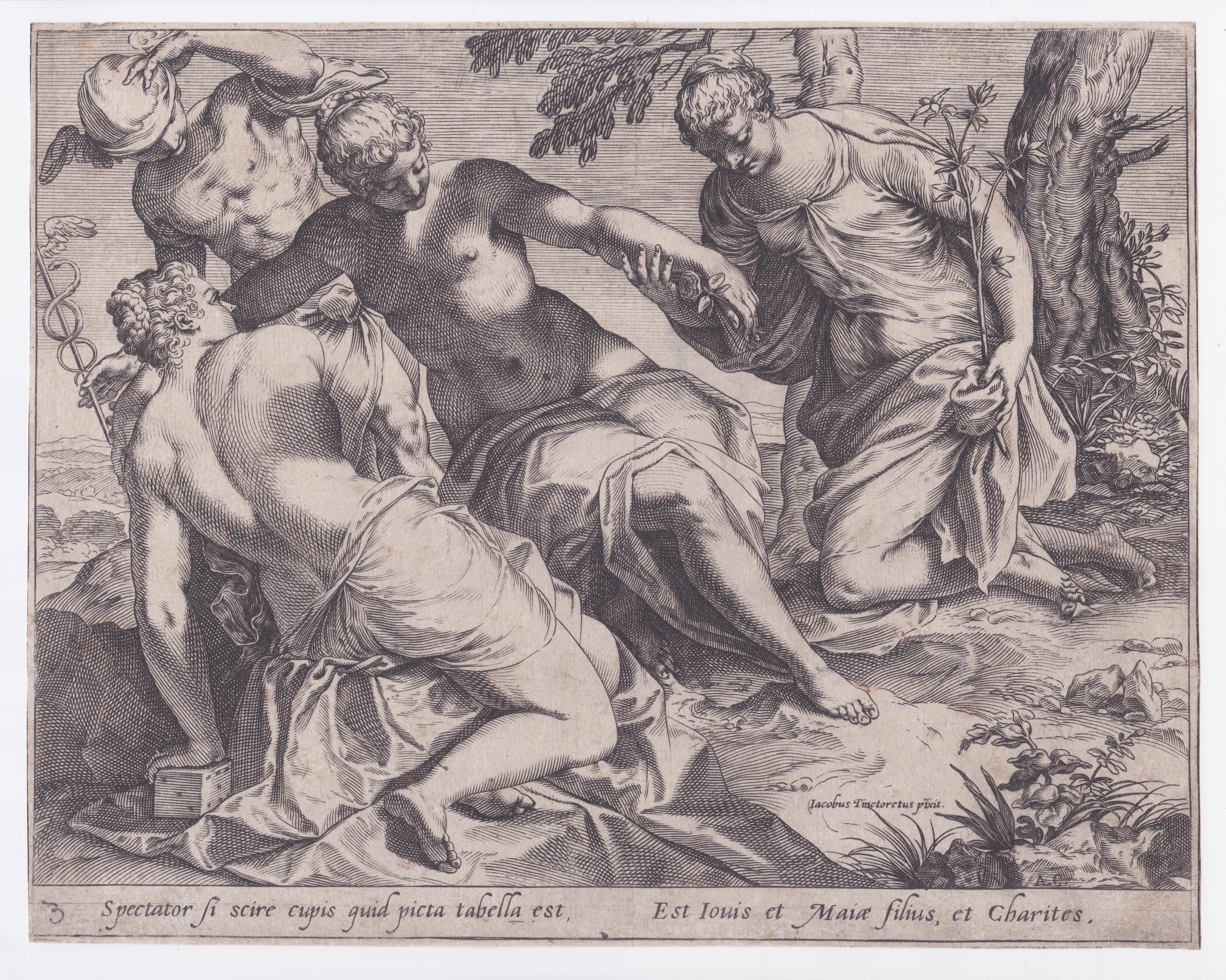 Mercurio e le Tre Grazie, 1589