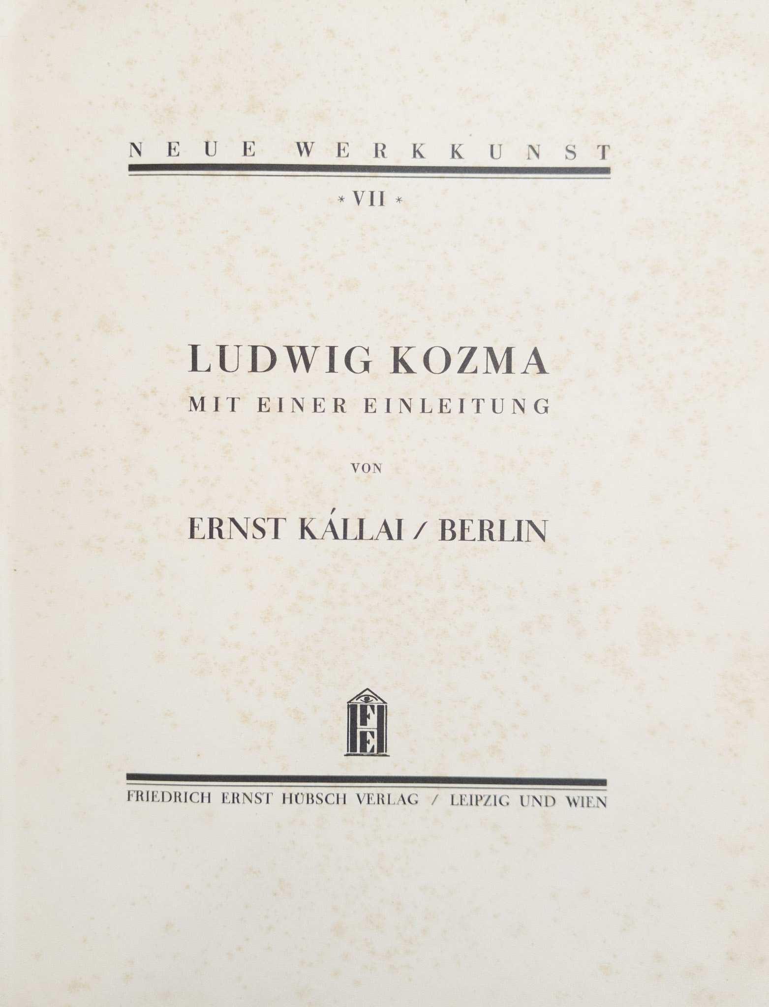 Möbel und Raumkunst von Ludwig Kozma