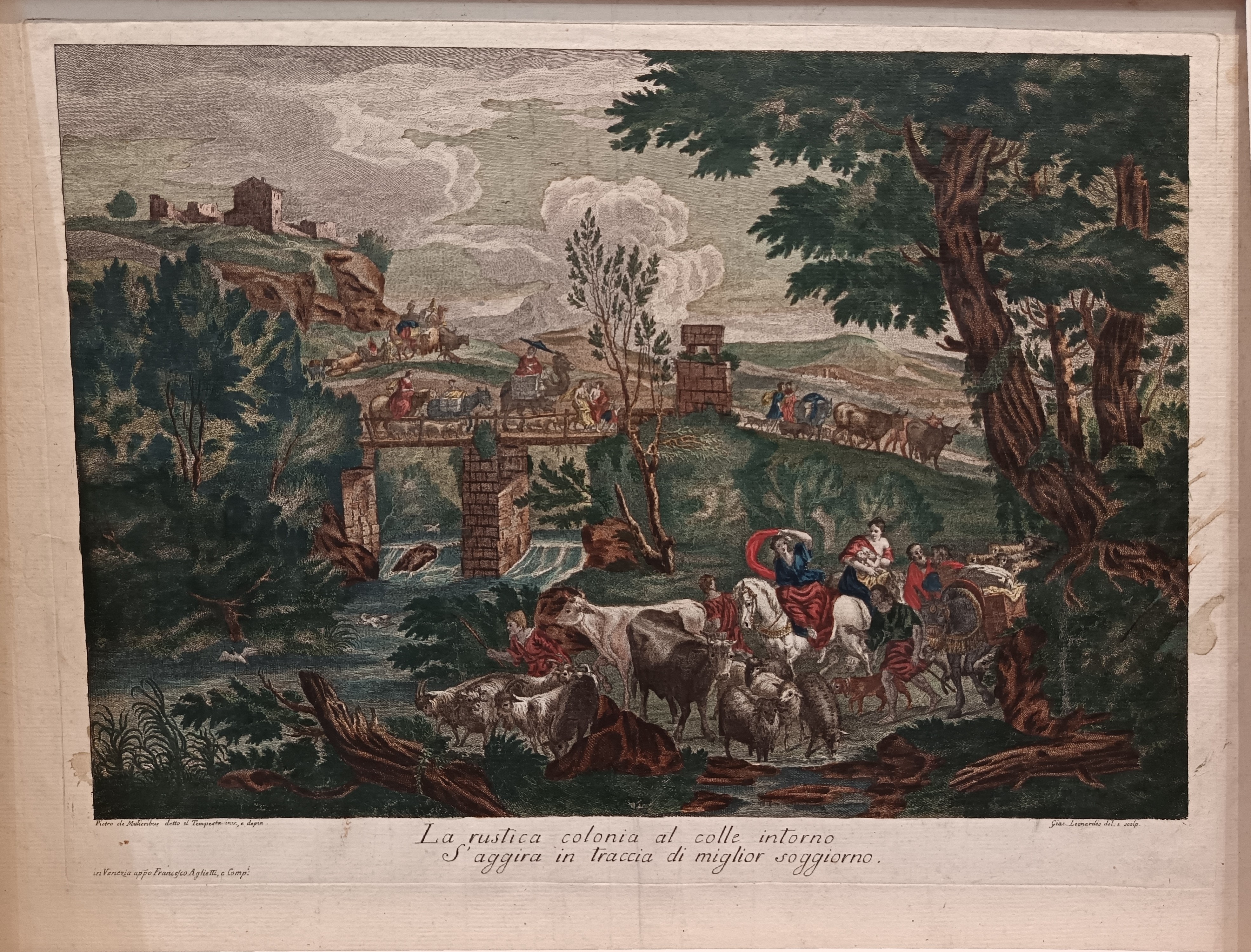 Paesaggio con carovana di uomini e animali, 1763
