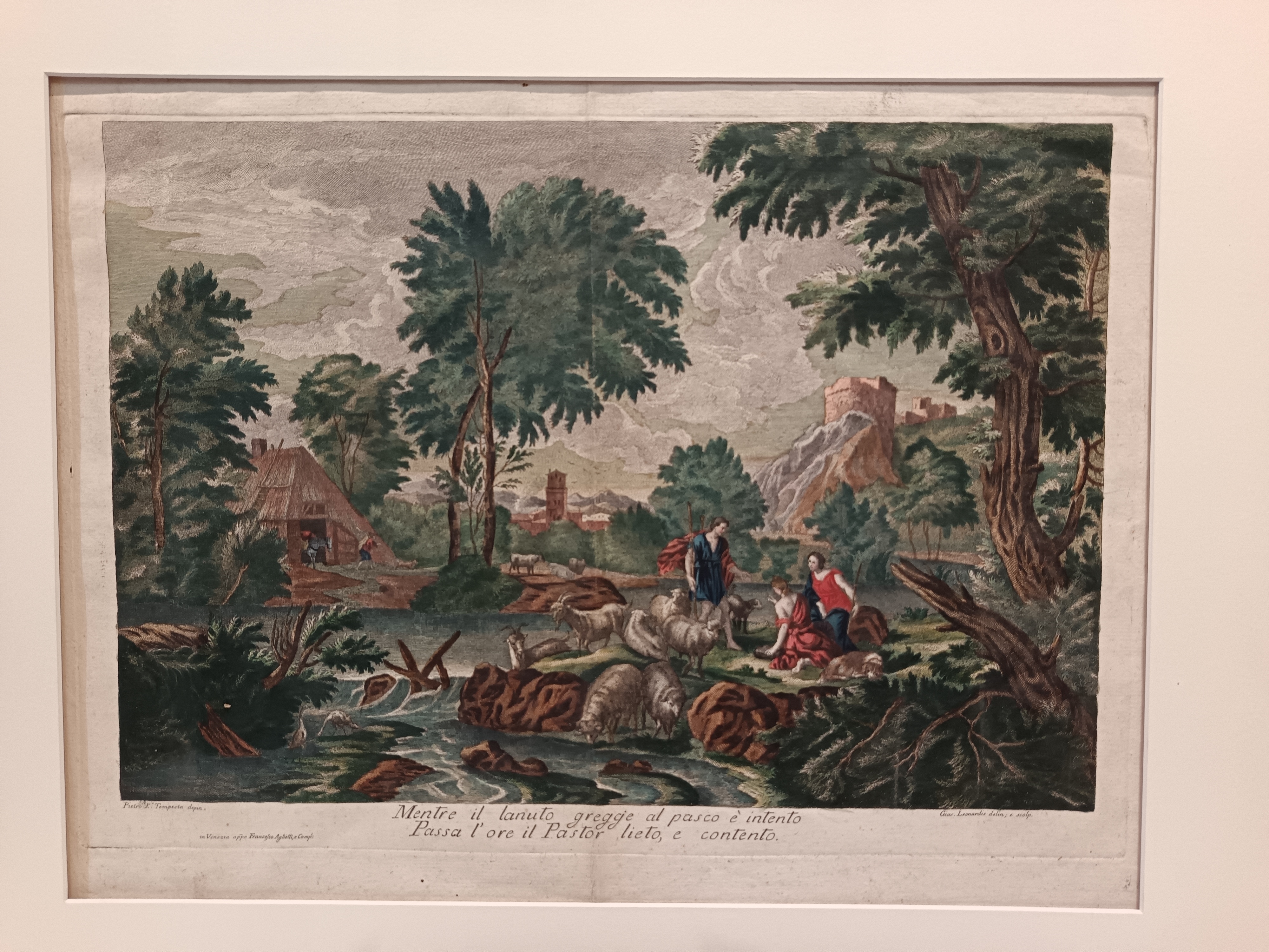 Paesaggio fluviale con pastori, 1764