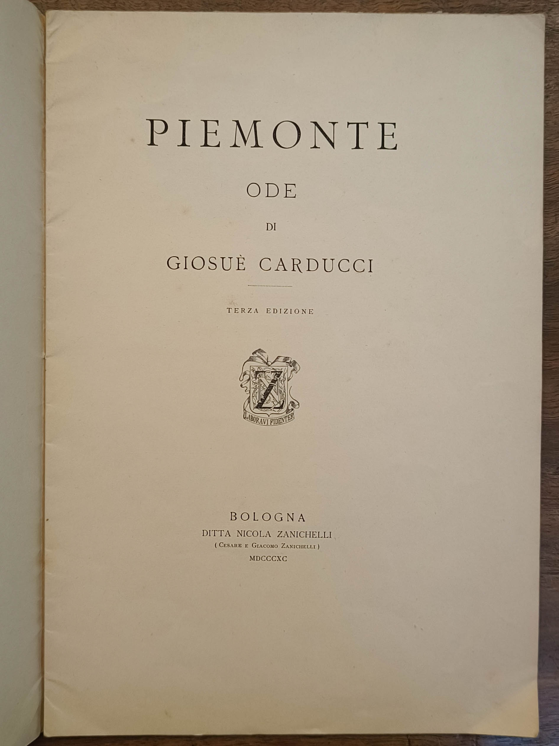 Piemonte. Ode di Giosuè Carducci