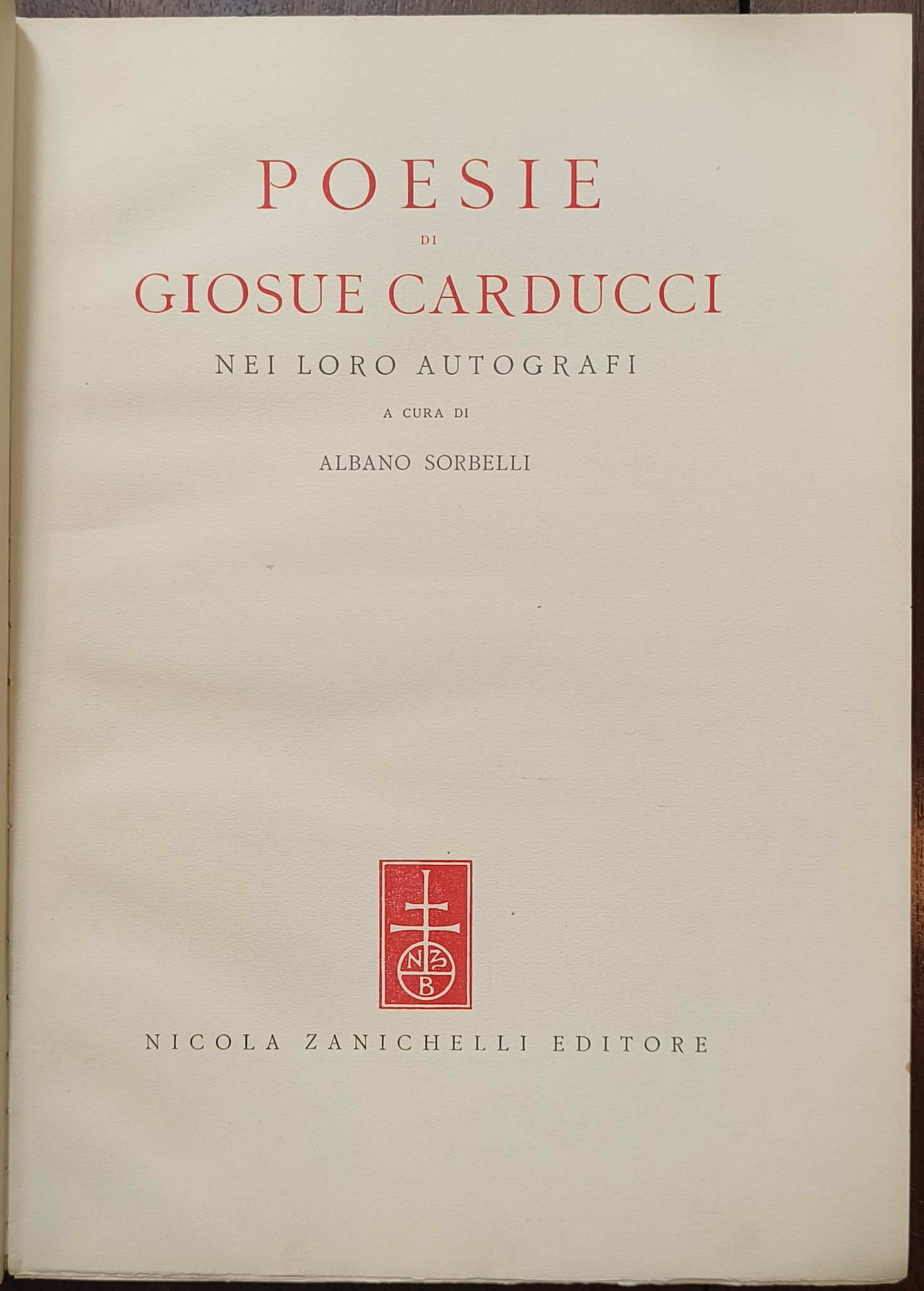 Poesie di Giosuè Carducci nei loro autografi