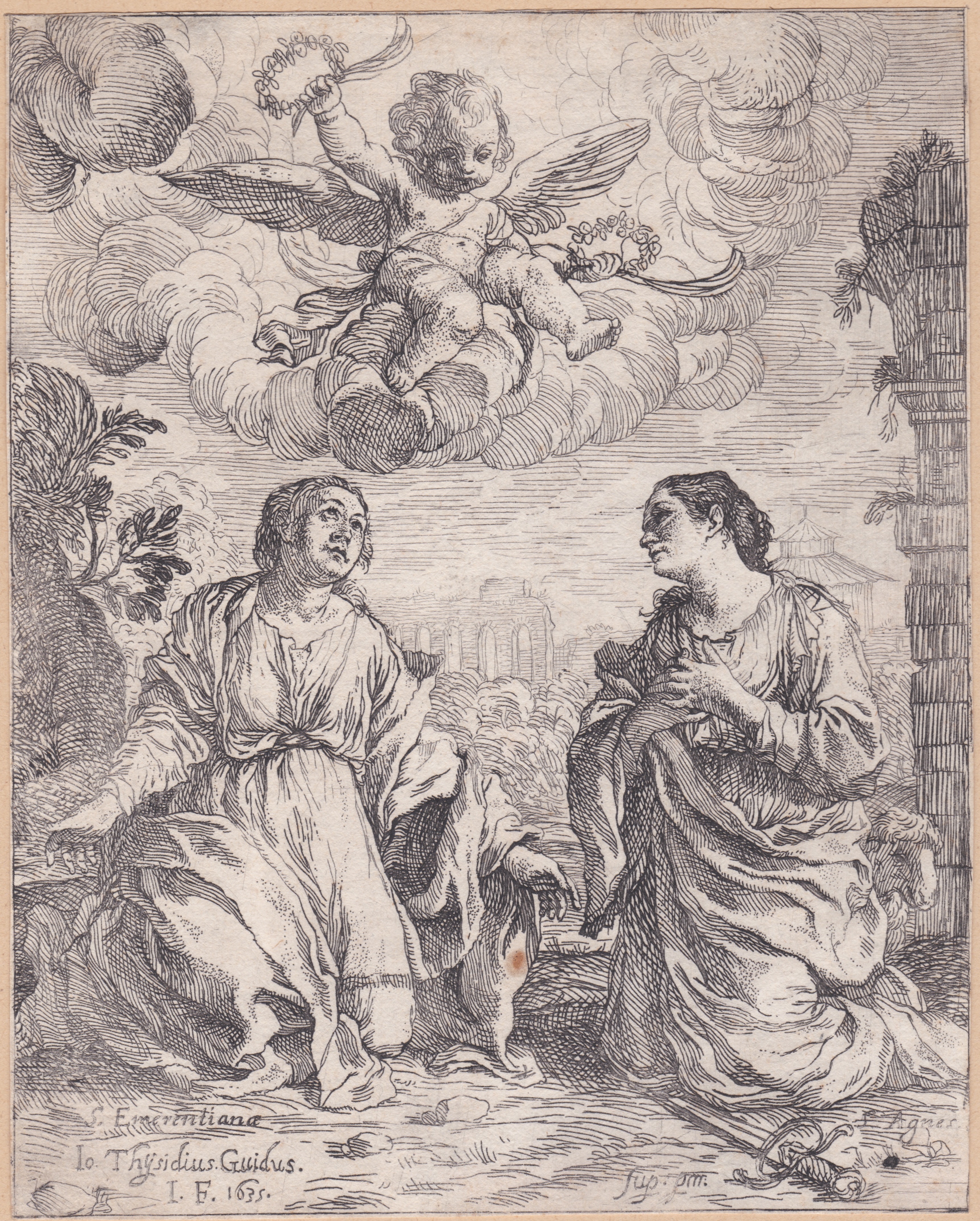 Santa Emerenziana e Sant'Agnese, 1635