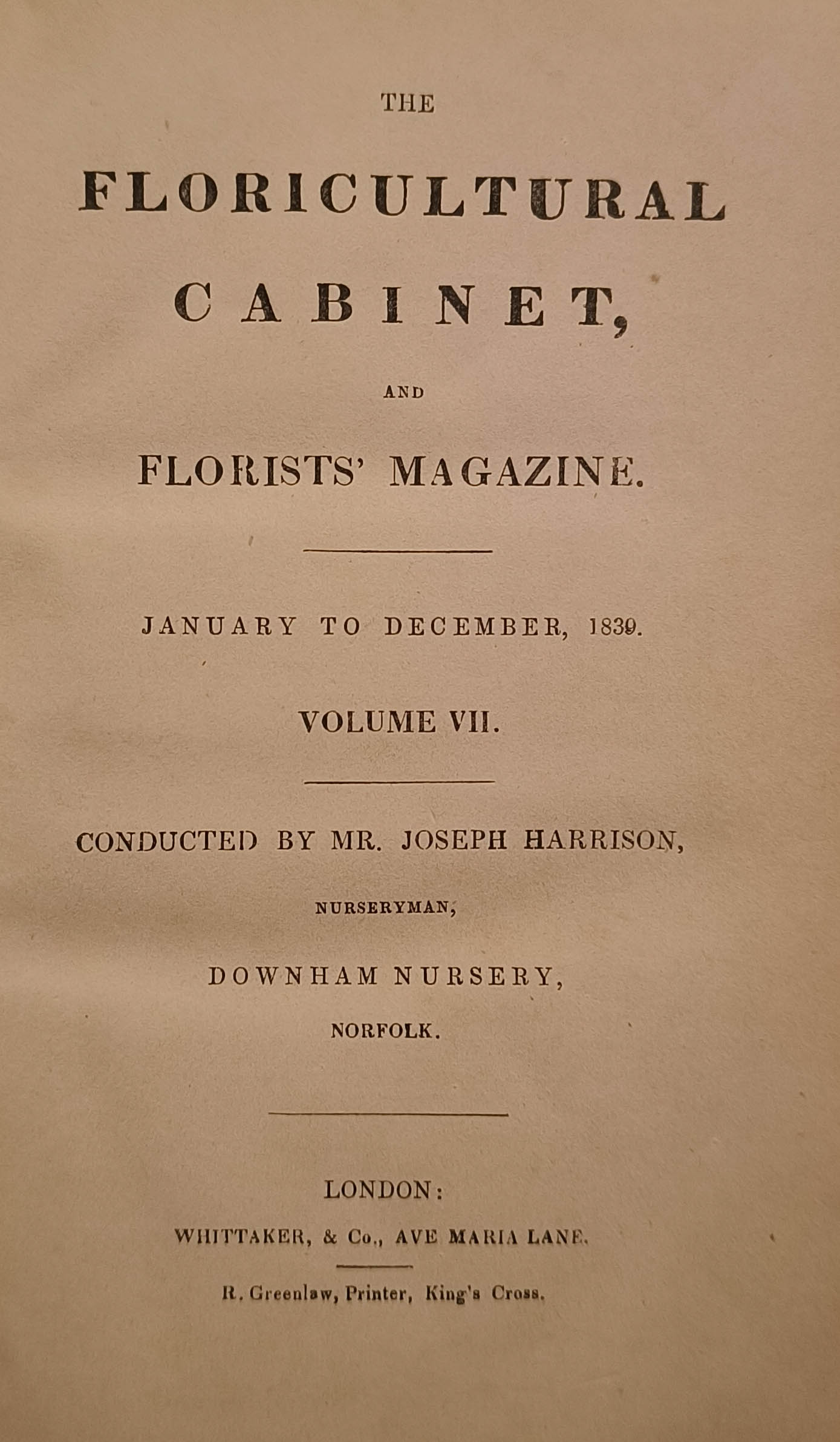 The Floricultural cabinet and florists' magazine : January to December, …