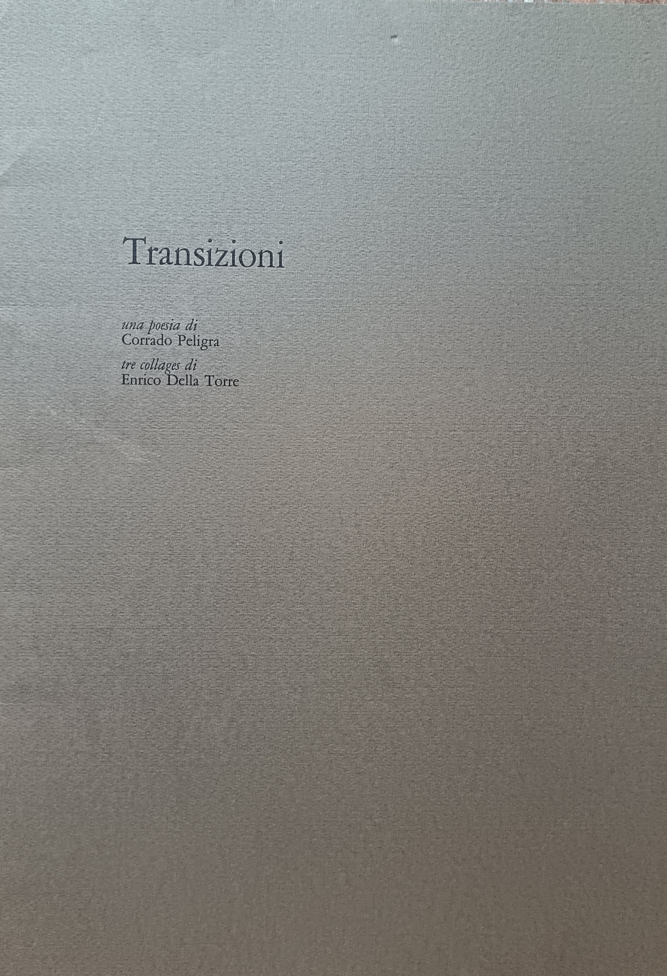 Transizioni, 1985