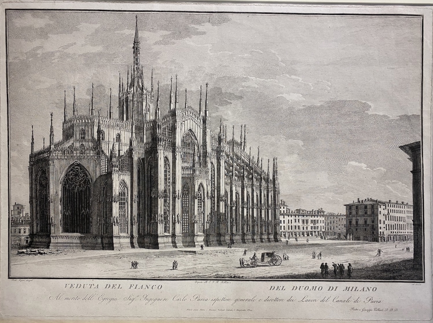 Veduta del Fianco del Duomo di Milano, 1791