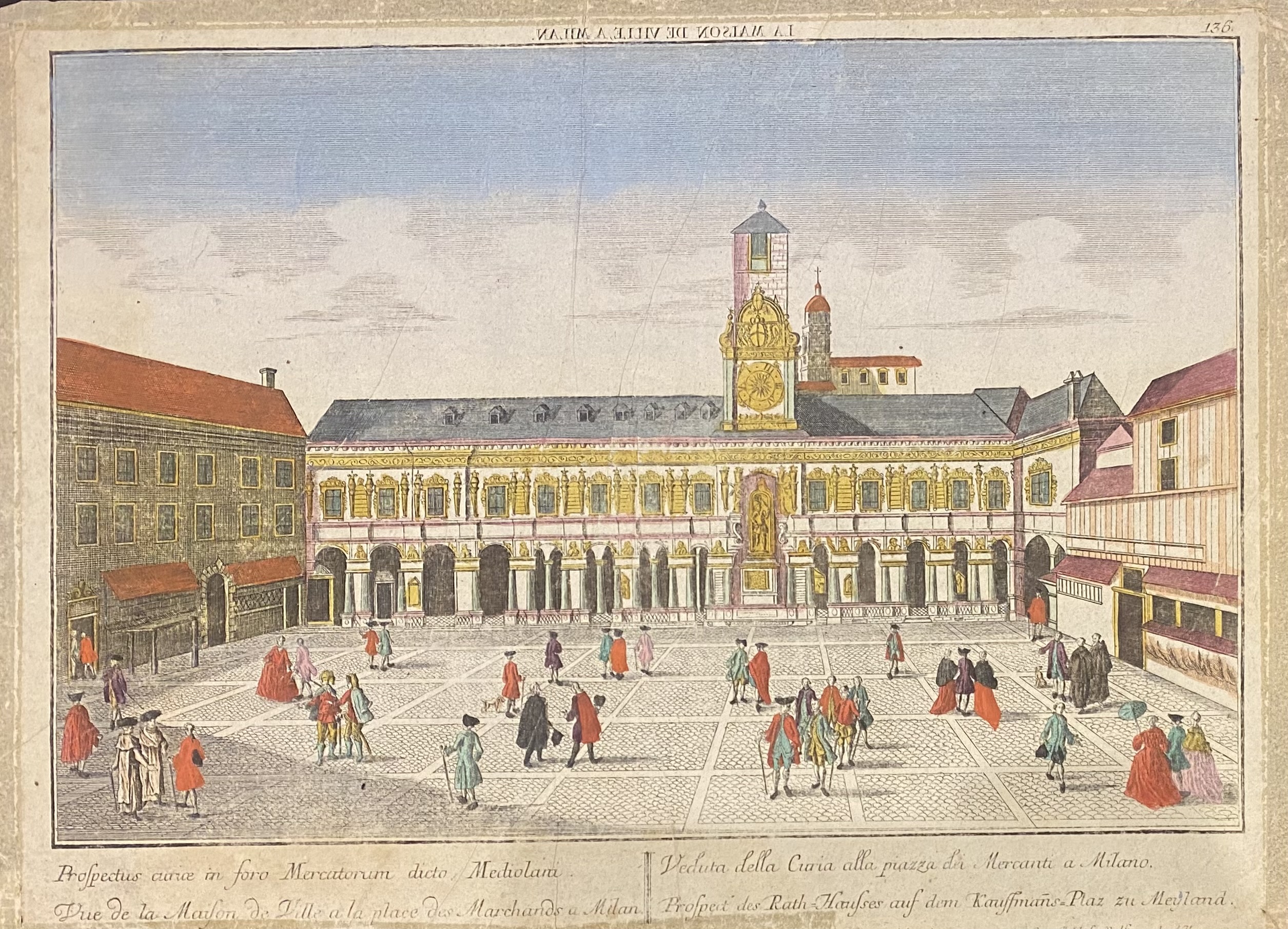 Veduta della Curia alla Piazza dei Mercanti a Milano, 1760 …