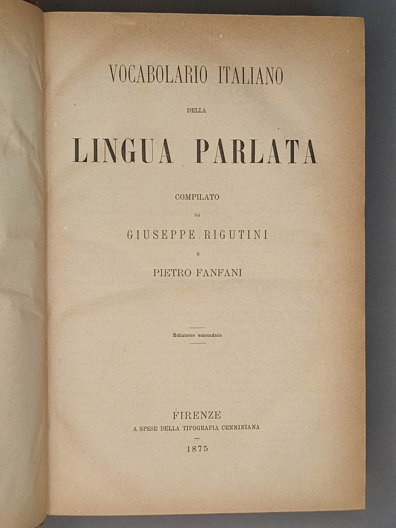 Vocabolario italiano della lingua parlata