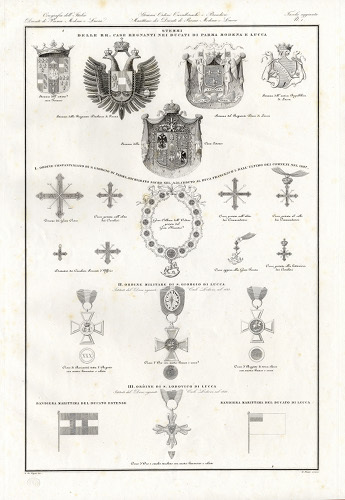 PARMA-MODENA-LUCCA. Stemmi, Ordini Cavallereschi e Bandiere Marittime dei ducati di …