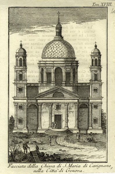 GENOVA -"Facciata della Chiesa di S. Maria di Carignano".