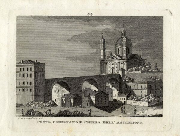 GENOVA - "Ponte Carignano e Chiesa dell' Assunzione." F. Franceschini …