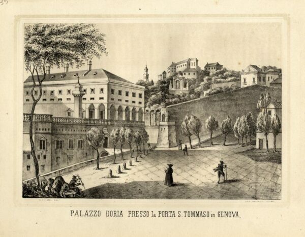 GENOVA - "Palazzo Doria presso la Porta S. Tommaso" (veduta …